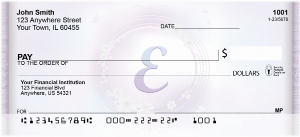 Window Of Spring Monogram E Personal Checks | BBJ-74
