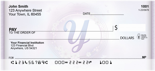 Window Of Spring Monogram Y Personal Checks | BBJ-94