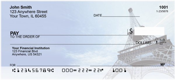 Eiffel Tower Personal Checks | BBK-30
