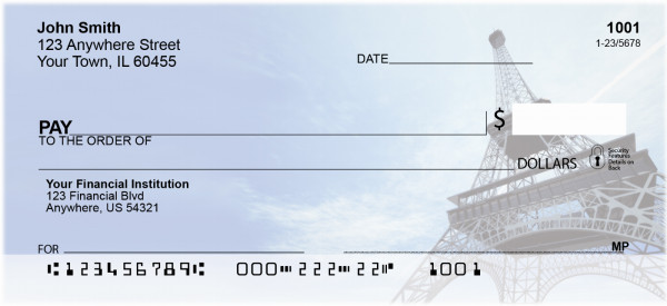 Eiffel Tower Personal Checks