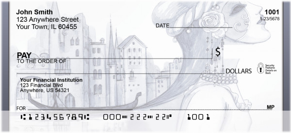 Venetian Goddess Of Romance Personal Checks | BBK-42