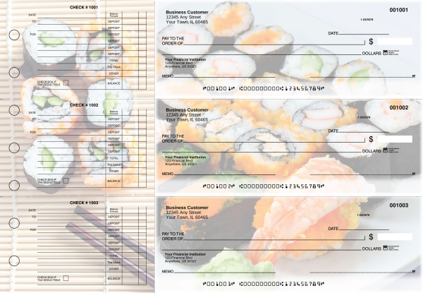 Japanese Cuisine Accounts Payable Designer Business Checks | BU3-CDS06-DED