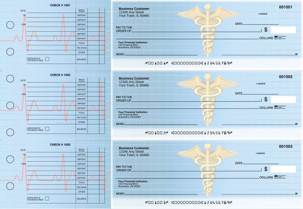 Medical Accounts Payable Designer Business Checks | BU3-CDS30-DED