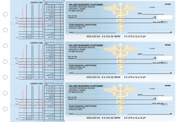 Medical Multi Purpose Designer Business Checks  | BU3-CDS30-DEP