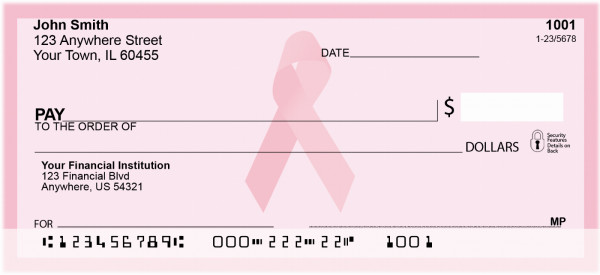 Pink Ribbon Checks Personal Checks | CHA-01