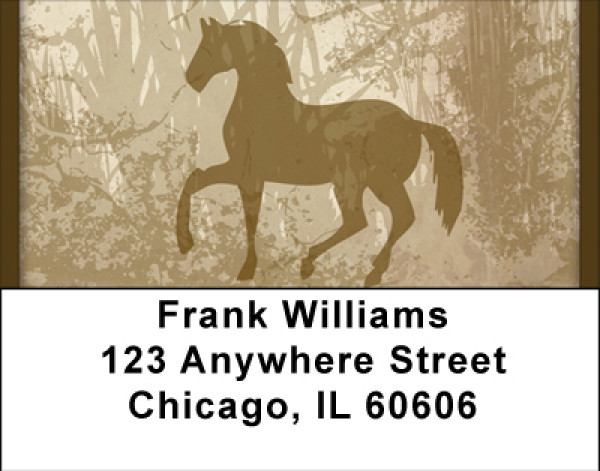 Golden Pony Address Labels | LBBBE-08