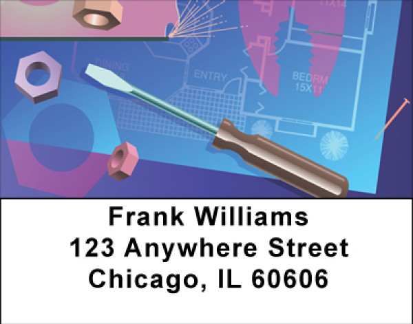 Construction Career Address Labels | LBBBE-34