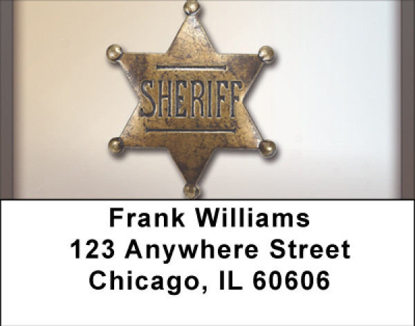 Sheriff Badge Address Labels | LBBBE-81