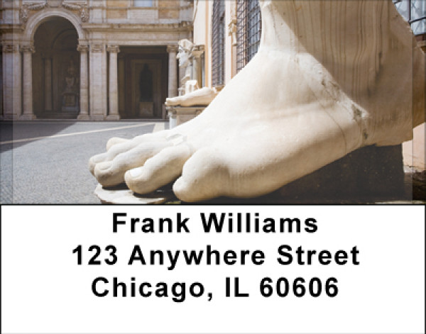 Foot Sculpture Palazzo del Conservatiori Address Labels | LBBBF-30