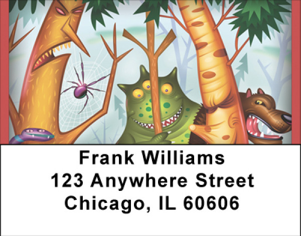 Creepy Jungle Buddies Address Labels | LBBBF-40
