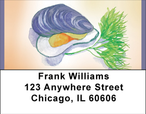 Savory Shellfish Address Labels | LBBBF-53