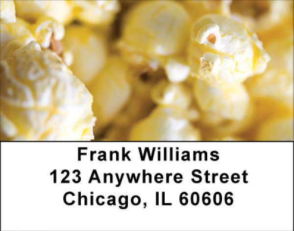 Popcorn Puffs Address Labels | LBBBF-59