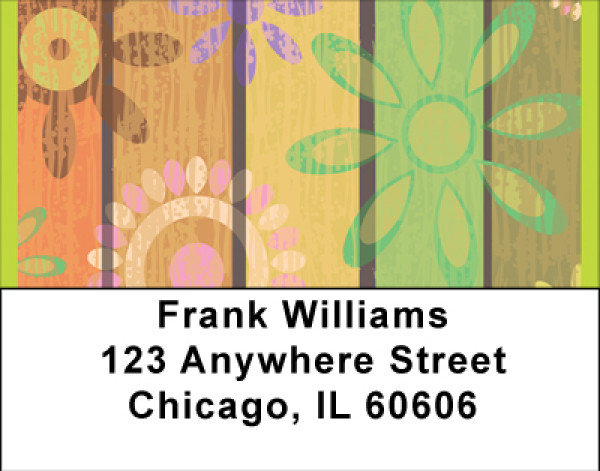 Shabby Chic Flower Power Address Labels | LBBBG-04