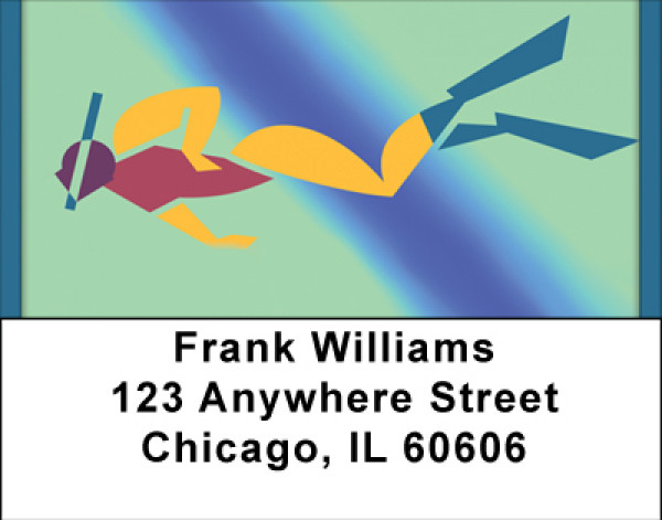 Snorkel Queen Address Labels | LBBBH-30
