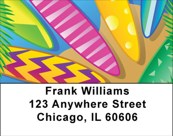 Crazy Surfboards Address Labels | LBBBH-35