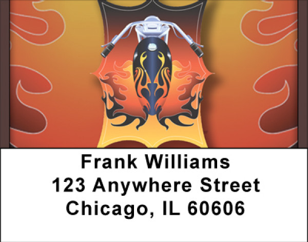 Biker Badge Address Labels | LBBBH-59