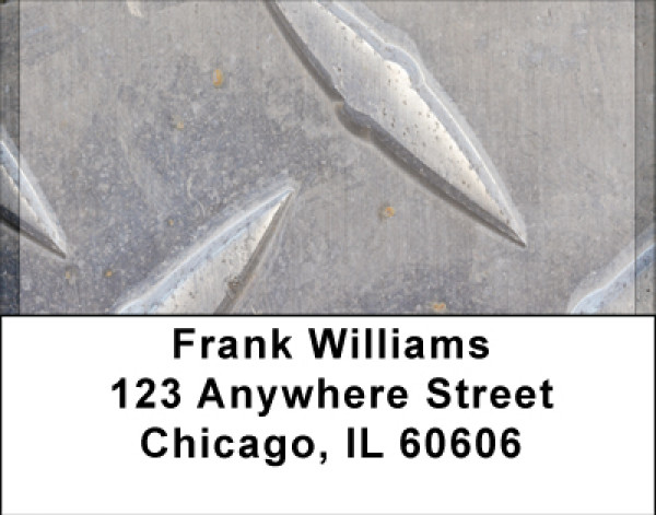 Steel Diamond Plate Address Labels | LBBBH-66