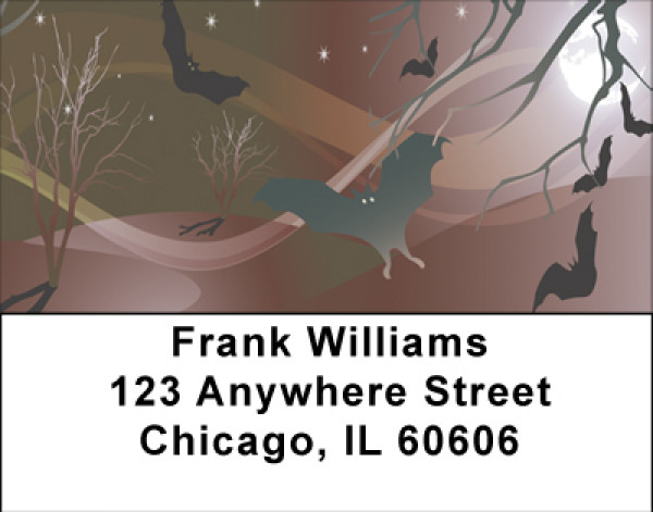 Vampire Bats Spooky Nights Address Labels | LBBBI-03