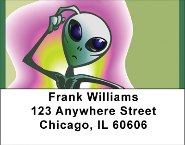 Alien Confusion Address Labels | LBBBI-08