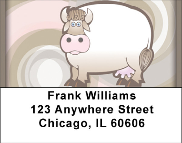 Artsy Cows Address Labels | LBBBI-18
