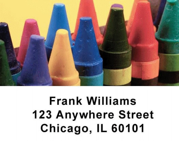 Crayons Checks Address Labels | LBEDU-01