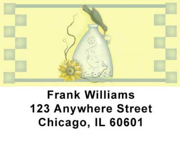 Sunflowers and Crows Address Labels | LBJHS-07