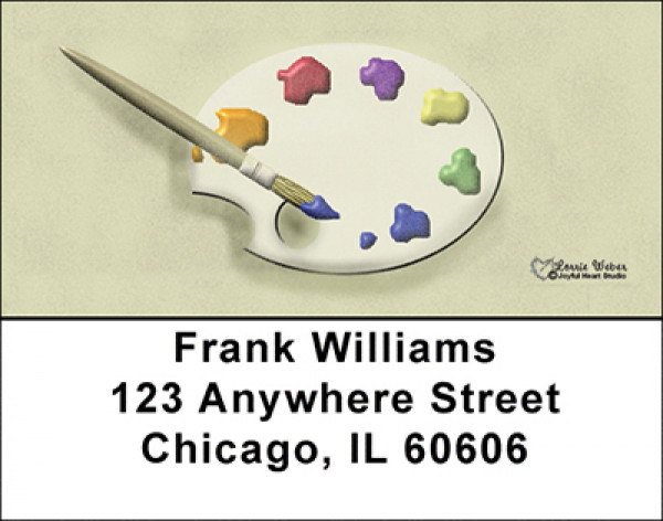 Brush, Palette & Artist's Tools Address Labels by Lorrie Weber | LBJHS-10