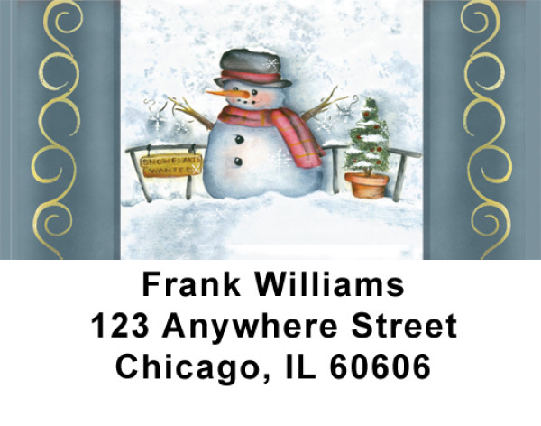 Snowflake Collector Address Labels by Lorrie Weber | LBJHS-19