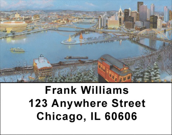 Warm Glow of Pittsburgh Address Labels | LBLBC-08