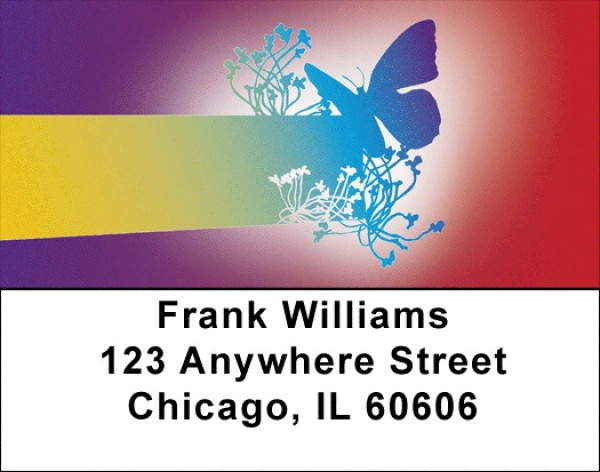 Winged Silhouette Address Labels | LBQBA-78