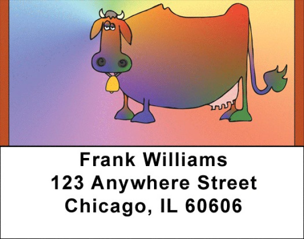 Moo Rainbows Address Labels | LBQBB-15