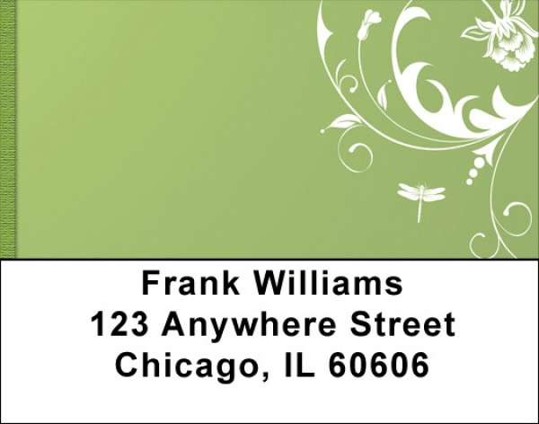 Dragonfly Filigree Address Labels | LBQBC-09