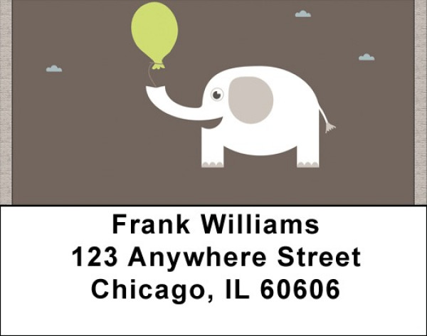 Lucky White Elephants Address Labels | LBQBC-19