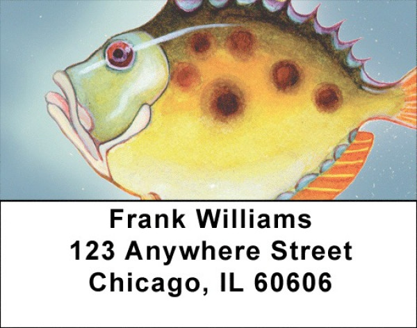 Tropical Artistic Fish Address Labels | LBQBC-46