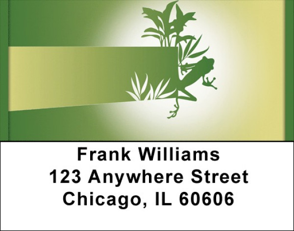 Frog Silhouette Address Labels | LBQBC-51