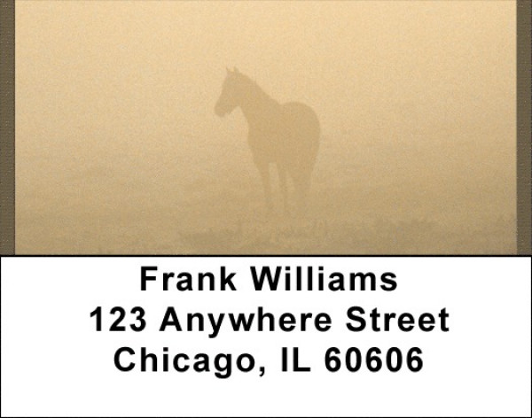 Horse Silhouettes Address Labels | LBQBC-66