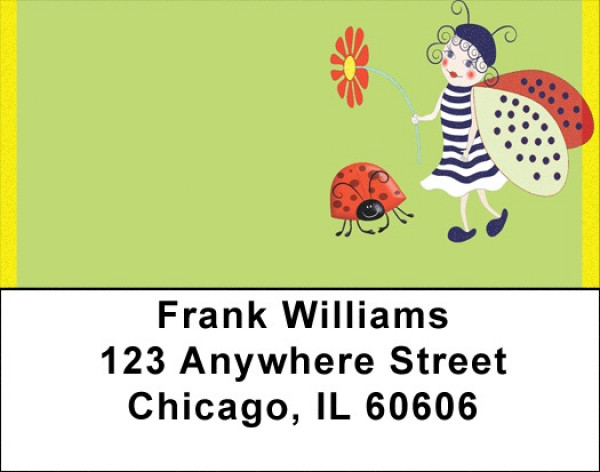 Lucky Ladybug Fairy Address Labels | LBQBC-91