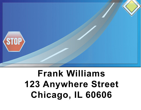 The Road Is Long Address Labels | LBQBD-48