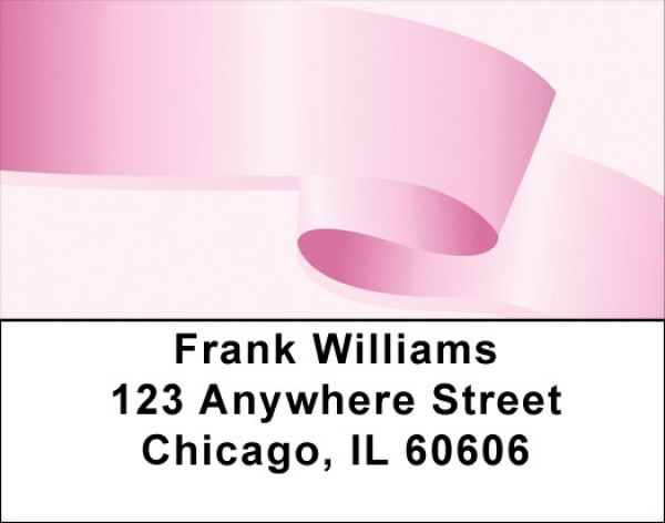 Pink Ribbons Of Hope Address Labels | LBQBE-10
