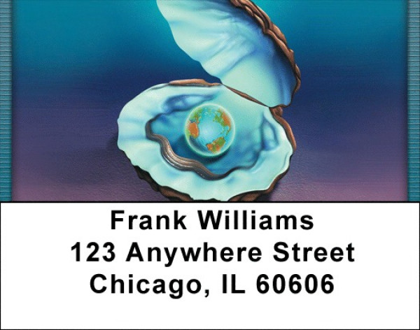 Earth Pearl Address Labels | LBQBE-18