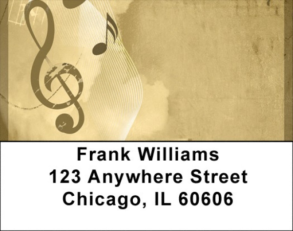 Golden Notes Address Labels | LBQBE-93