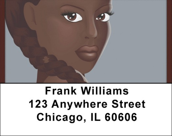 Ebony Eyes Address Labels | LBQBF-08