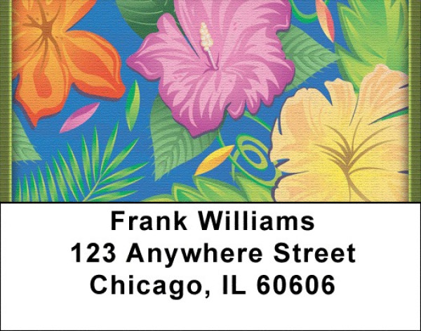 Hot Hawaiian Prints Address Labels | LBQBG-64