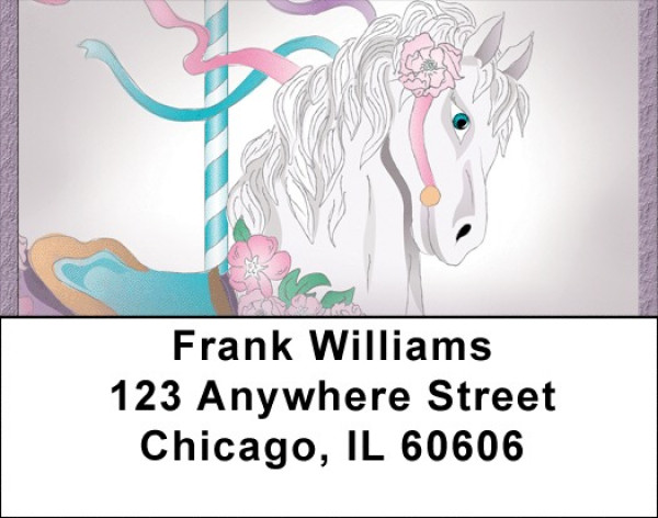 Carousels And Unicorns Address Labels | LBQBH-65