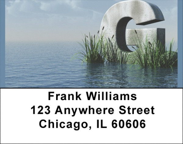 Letter G In The Sea Address Labels | LBQBK-43