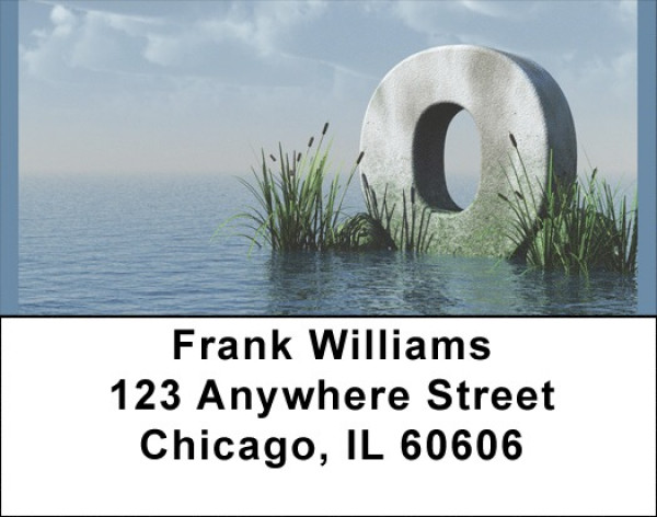 Letter O In The Sea Address Labels | LBQBK-49