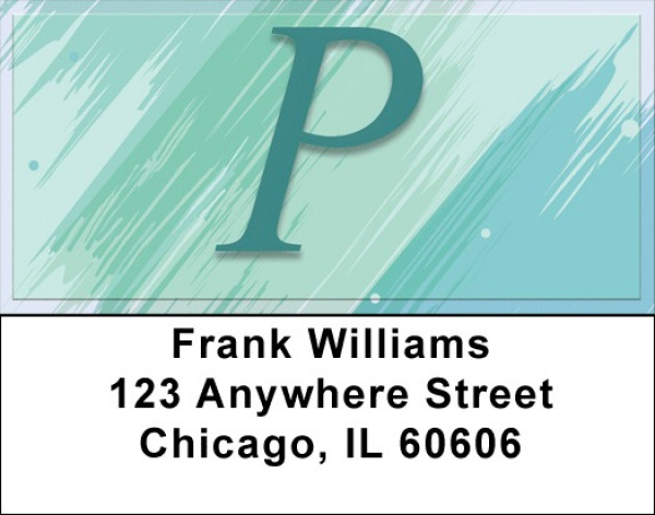 Restoration Monograms - P Address Labels | LBQBL-49