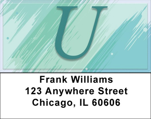 Restoration Monograms - U Address Labels | LBQBL-54