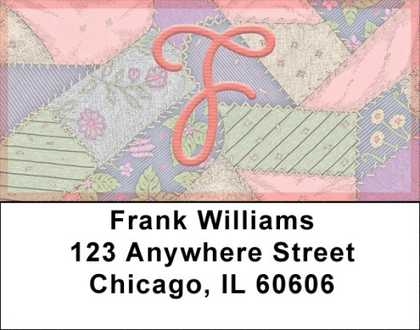 Shabby Chic Monograms - F Address Labels | LBQBL-65