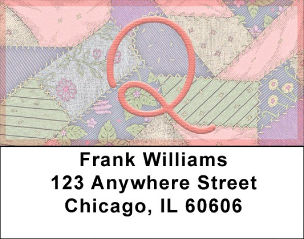 Shabby Chic Monograms - Q Address Labels | LBQBL-76